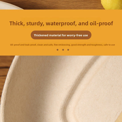 Disposable Oval Paper Plates Dish Plates Biodegradable Pulp Tableware Fruit Plates Party BBQ Plates Paper Plates