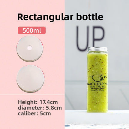 Sujiang Thai Tea Cup 500ml Internet Celebrity PET Bottle Juice Bottle Disposable Cup Plastic Cup Juice Cup Milk Tea Bottle PET Material