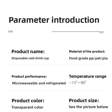 Disposable PET High Transparency Plastic Cup Milk Tea Beverage Coffee Cup Juice Beverage Cup Custom LOGO Cold Drink Cup