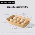 Oil-proof Kraft Paper Tray No. 3 (500 pieces)