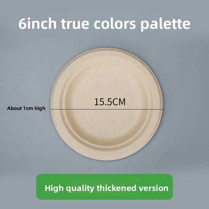 Disposable Plates Paper Plates Catering Food Grade Kindergarten Painting Dish Plates Biodegradable Household Barbecue Tableware Dinner Plates