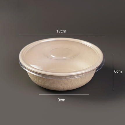 Disposable Paper Pulp Bowl Tableware Set Paper Bowl Commercial Household Bowl Biodegradable Whole Box Disposable Round Dinner Bowl