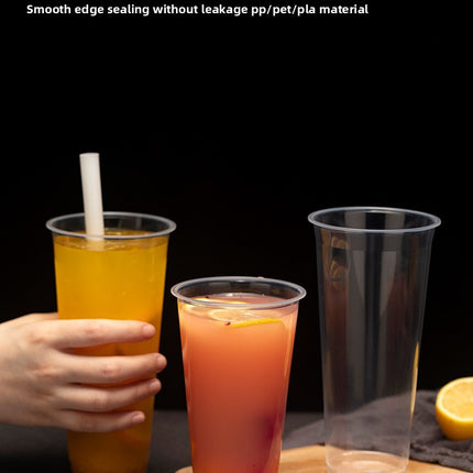 Disposable PET High Transparency Plastic Cup Milk Tea Beverage Coffee Cup Juice Beverage Cup Custom LOGO Cold Drink Cup