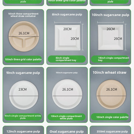 Disposable Plates Paper Plates Catering Food Grade Kindergarten Painting Dish Plates Biodegradable Household Barbecue Tableware Dinner Plates