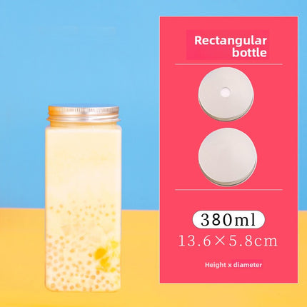 Sujiang Thai Tea Cup 500ml Internet Celebrity PET Bottle Juice Bottle Disposable Cup Plastic Cup Juice Cup Milk Tea Bottle PET Material