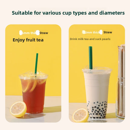 Plastic Straws Disposable Commercial Single Individually Wrapped Food Grade PP Coffee Straws Bubble Tea Thick Straws