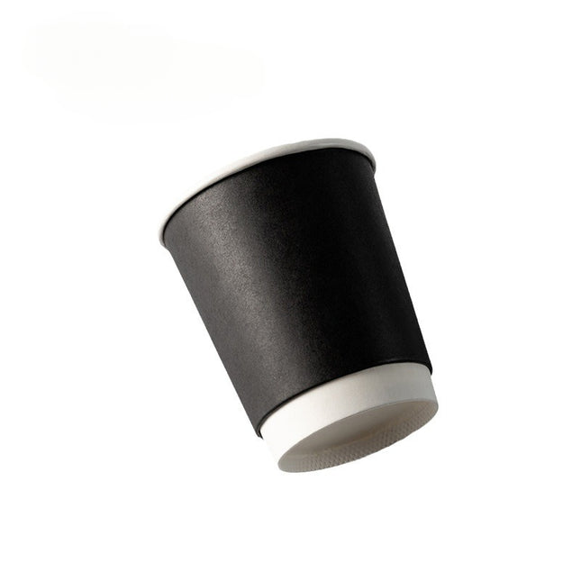 Wholesale Disposable Paper Cups with Lids, Thickened Double-layer Paper Hollow Cups, Heat Insulation, Anti-scalding, for Hot Drinks, Milk Tea, Coffee Cups