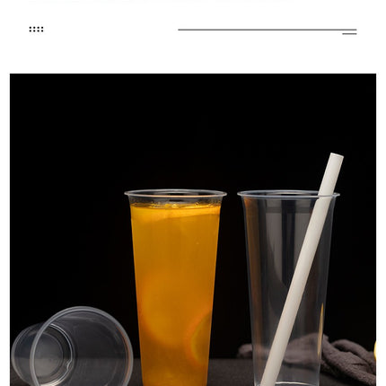 Disposable PET High Transparency Plastic Cup Milk Tea Beverage Coffee Cup Juice Beverage Cup Custom LOGO Cold Drink Cup