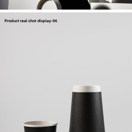 Wholesale Disposable Paper Cups with Lids, Thickened Double-layer Paper Hollow Cups, Heat Insulation, Anti-scalding, for Hot Drinks, Milk Tea, Coffee Cups