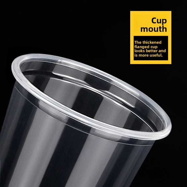 90 Caliber Disposable Blister Milk Tea Cup Plastic Cup 500ml700ml Resistant to Fall and Damage Can Be Made on Demand