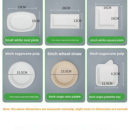 Disposable Plates Paper Plates Catering Food Grade Kindergarten Painting Dish Plates Biodegradable Household Barbecue Tableware Dinner Plates