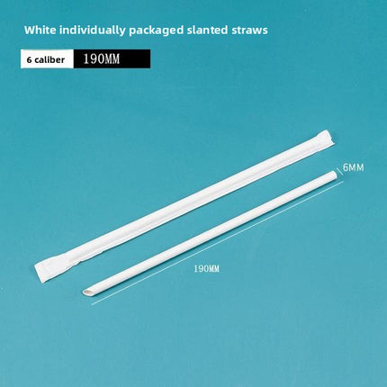 Paper Straws Disposable Individually Packaged Thick Food Grade Drinking Milk Tea Coffee Eco-friendly Large Straws Single Piece Independent