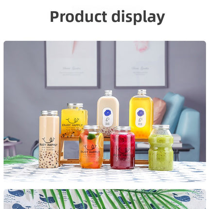 Sujiang Thai Tea Cup 500ml Internet Celebrity PET Bottle Juice Bottle Disposable Cup Plastic Cup Juice Cup Milk Tea Bottle PET Material