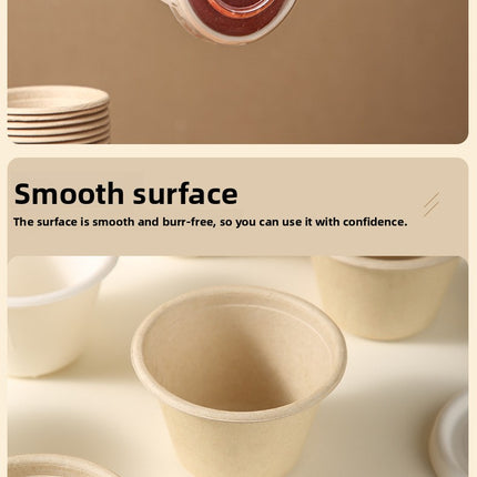 Disposable Paper Pulp Sealed Biodegradable Sauce Cup Condiment Cup Small Cup Takeaway Bowl with Lid