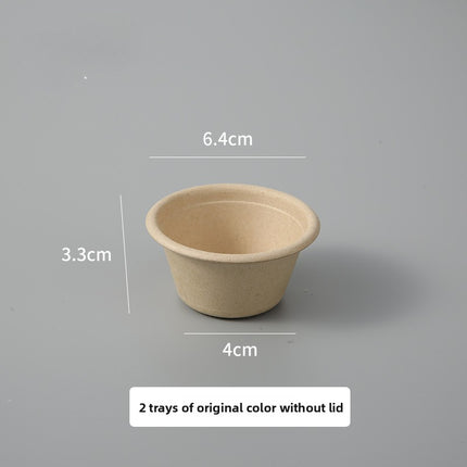Disposable Paper Pulp Sealed Biodegradable Sauce Cup Condiment Cup Small Cup Takeaway Bowl with Lid