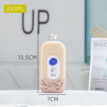 Sujiang Thai Tea Cup 500ml Internet Celebrity PET Bottle Juice Bottle Disposable Cup Plastic Cup Juice Cup Milk Tea Bottle PET Material