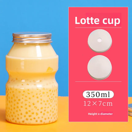 Sujiang Thai Tea Cup 500ml Internet Celebrity PET Bottle Juice Bottle Disposable Cup Plastic Cup Juice Cup Milk Tea Bottle PET Material