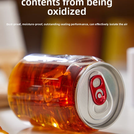 Cross-Border Wholesale Plastic Easy-Open Cans Transparent PET Milk Tea Cups Empty Bottles Sealed Cans Bubble Fruit Juice Beverage Cans