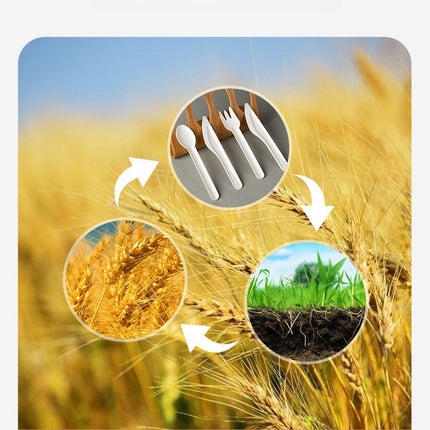 Disposable Paper Pulp Knife Fork Spoon Food Grade Hardened Cake Fork Western Dessert Tableware Eco-friendly Biodegradable Three-piece Set