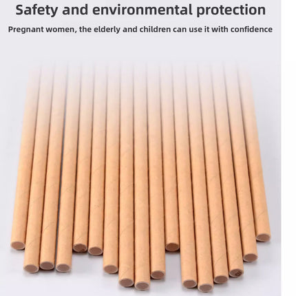 Paper Straws Disposable Individually Packaged Thick Food Grade Drinking Milk Tea Coffee Eco-friendly Large Straws Single Piece Independent