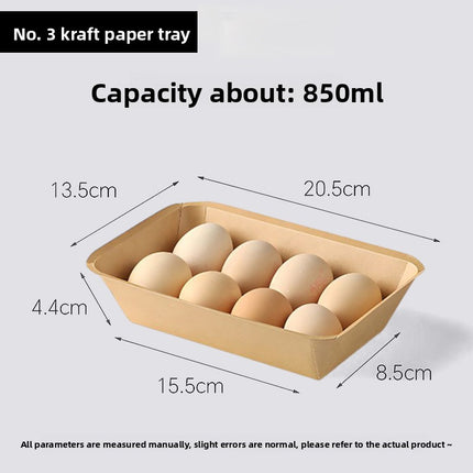 Disposable Plates Dinner Plates Kraft Paper Trays Picnic BBQ Fried Skewers Bird Dinner Boxes Plates Takeaway Tableware Fruit