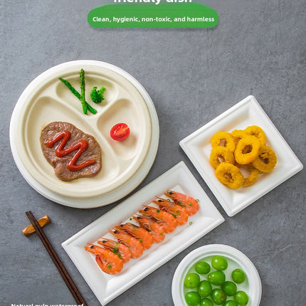 Disposable Plates Paper Plates Catering Food Grade Kindergarten Painting Dish Plates Biodegradable Household Barbecue Tableware Dinner Plates