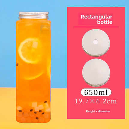 Sujiang Thai Tea Cup 500ml Internet Celebrity PET Bottle Juice Bottle Disposable Cup Plastic Cup Juice Cup Milk Tea Bottle PET Material