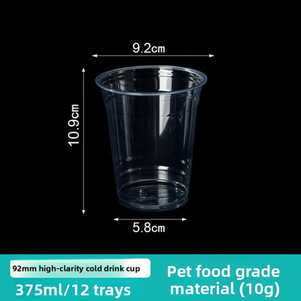 Disposable PET High Transparency Plastic Cup Milk Tea Beverage Coffee Cup Juice Beverage Cup Custom LOGO Cold Drink Cup