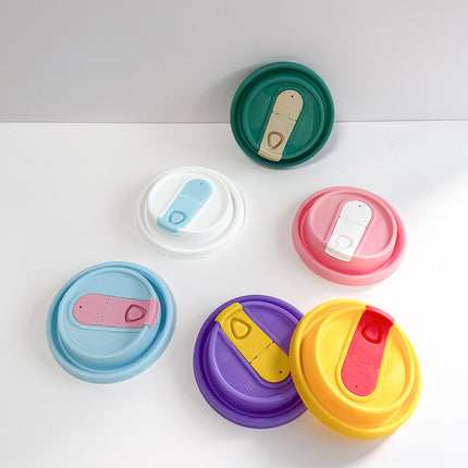 Disposable Cup Lid Coffee Multi-Functional Paper Cup Lid Colorful 90mm Diameter Milk Tea Cup Lid Direct Drinking Foldable Lid Injection Molded Lid