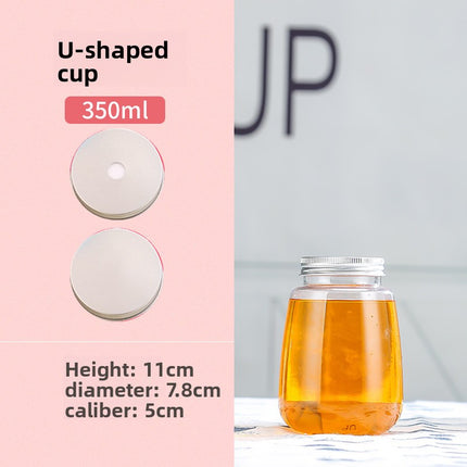 Sujiang Thai Tea Cup 500ml Internet Celebrity PET Bottle Juice Bottle Disposable Cup Plastic Cup Juice Cup Milk Tea Bottle PET Material