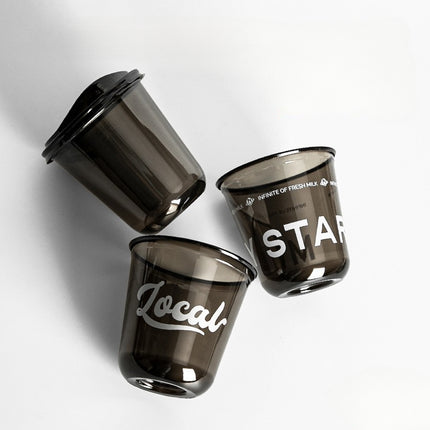 Black Milk Tea Cup Disposable Milk Tea Cup PET Milk Tea Cup Coffee Cup Cold Drink Cup Plastic Cup Black Transparent Cup