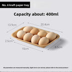 Oil-proof Kraft Paper Tray No. 6 (500 pieces)