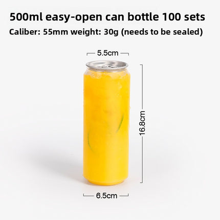 Can Sealing Machine Thickened PET Transparent Plastic Can Juice Beverage Bottle Disposable Milk Tea Cup with Aluminum Lid