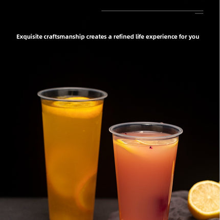 Disposable PET High Transparency Plastic Cup Milk Tea Beverage Coffee Cup Juice Beverage Cup Custom LOGO Cold Drink Cup