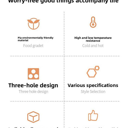 Biodegradable PLA Disposable Coffee Stirring Stick Three-Hole Tube Single Piece Individually Packaged Food-Grade Biodegradable Straw