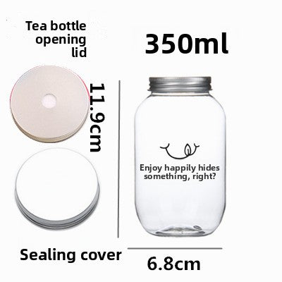 Sujiang Thai Tea Cup 500ml Internet Celebrity PET Bottle Juice Bottle Disposable Cup Plastic Cup Juice Cup Milk Tea Bottle PET Material