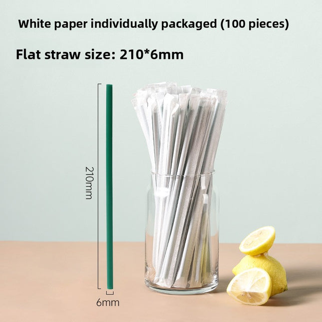 Plastic Straws Disposable Commercial Single Individually Wrapped Food Grade PP Coffee Straws Bubble Tea Thick Straws