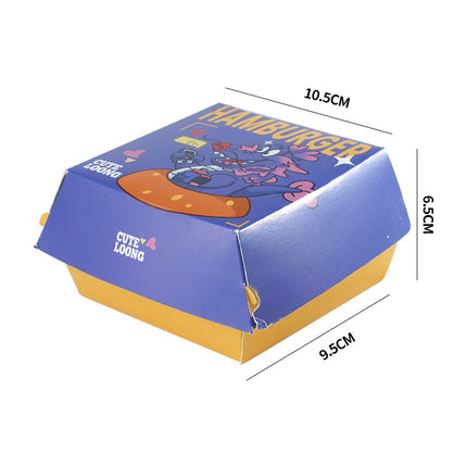 Disposable Handheld White Card Fried Chicken Box Chicken Nugget Box Chicken Rice Crisps Foldable Fried Chicken Box Takeout Snack Meal Box