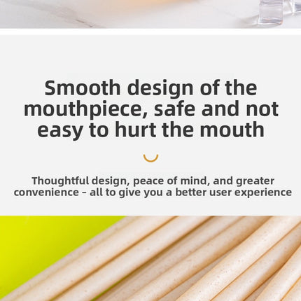 Wholesale Bamboo Powder Fully Biodegradable Straws 6*230 Individually Packaged Disposable Eco-friendly Juice Beverage Straws