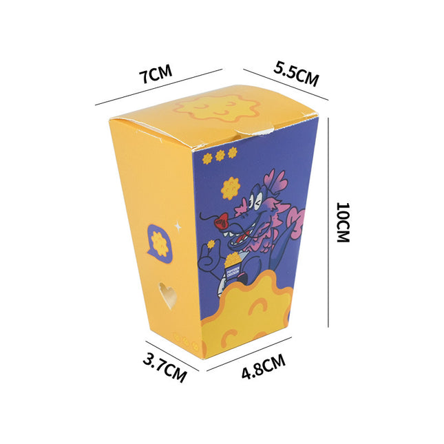 Disposable Handheld White Card Fried Chicken Box Chicken Nugget Box Chicken Rice Crisps Foldable Fried Chicken Box Takeout Snack Meal Box