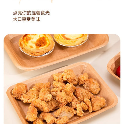 Disposable Plates Dinner Plates Kraft Paper Trays Picnic BBQ Fried Skewers Bird Dinner Boxes Plates Takeaway Tableware Fruit