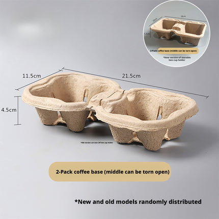 Disposable Coffee Cup Holder Milk Tea Cup Holder Cup Stand Paper Tea Tray Beverage Takeaway Holder