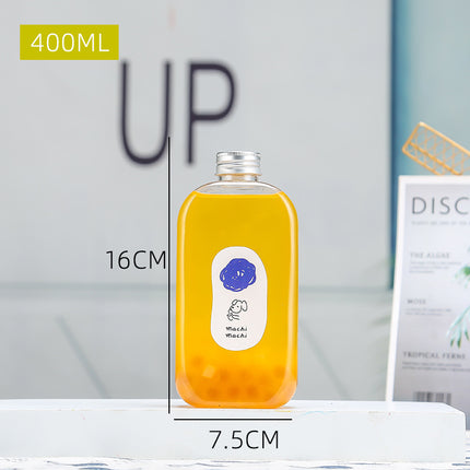 Sujiang Thai Tea Cup 500ml Internet Celebrity PET Bottle Juice Bottle Disposable Cup Plastic Cup Juice Cup Milk Tea Bottle PET Material