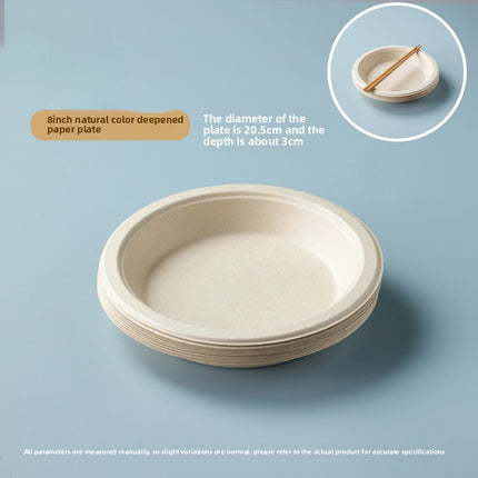 Disposable Plates Paper Plates Catering Food Grade Kindergarten Painting Dish Plates Biodegradable Household Barbecue Tableware Dinner Plates