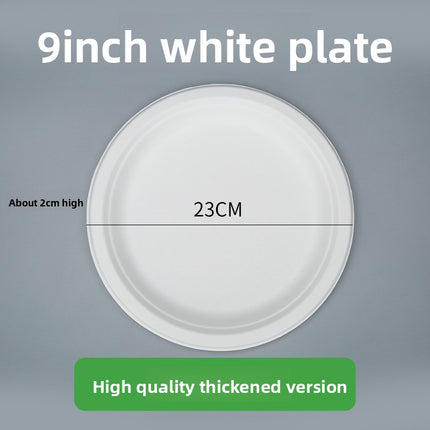 Disposable Plates Paper Plates Catering Food Grade Kindergarten Painting Dish Plates Biodegradable Household Barbecue Tableware Dinner Plates