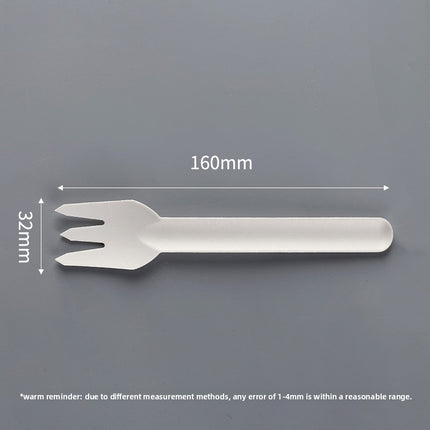 Disposable Paper Pulp Knife Fork Spoon Food Grade Hardened Cake Fork Western Dessert Tableware Eco-friendly Biodegradable Three-piece Set