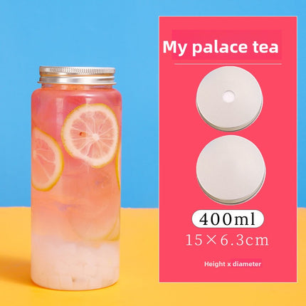 Sujiang Thai Tea Cup 500ml Internet Celebrity PET Bottle Juice Bottle Disposable Cup Plastic Cup Juice Cup Milk Tea Bottle PET Material