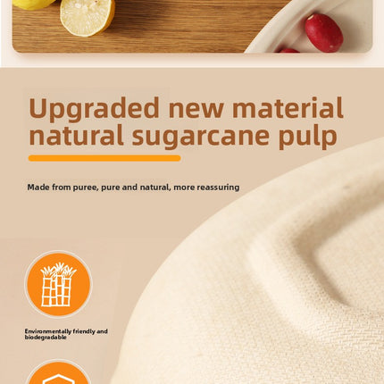 Disposable Oval Paper Plates Dish Plates Biodegradable Pulp Tableware Fruit Plates Party BBQ Plates Paper Plates