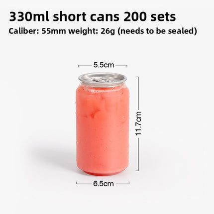 Can Sealing Machine Thickened PET Transparent Plastic Can Juice Beverage Bottle Disposable Milk Tea Cup with Aluminum Lid