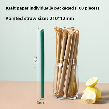 Plastic Straws Disposable Commercial Single Individually Wrapped Food Grade PP Coffee Straws Bubble Tea Thick Straws